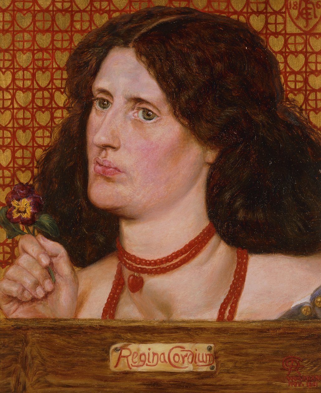 A szívek királynője – Ellen Heaton portréja, 1861 alkotó: Dante Gabriel Charles Rossetti