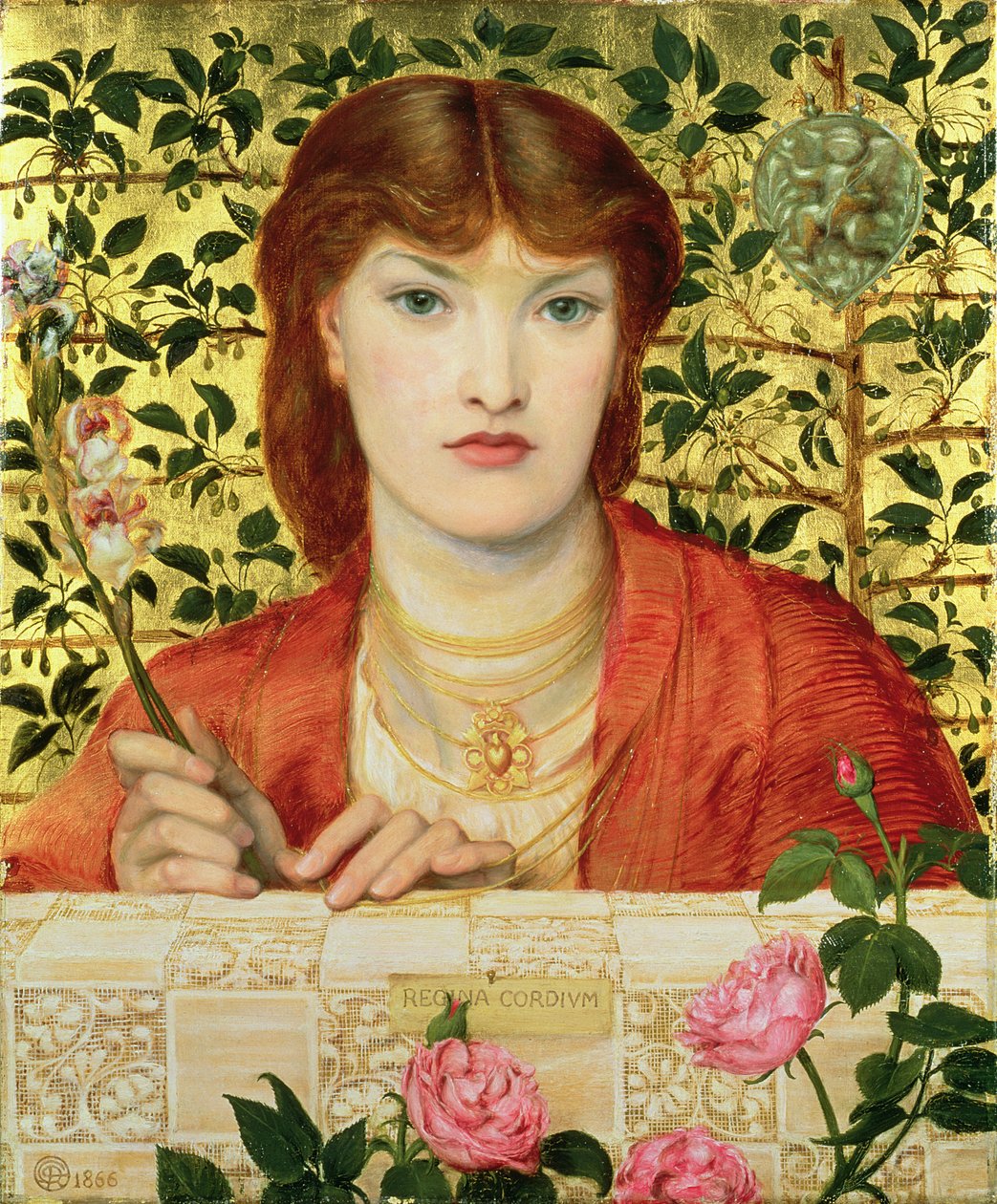 Regina Cordium: Alice Wilding alkotó: Dante Gabriel Charles Rossetti