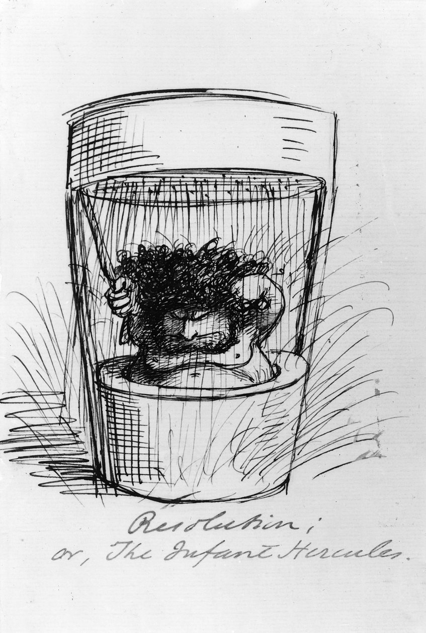 Resolution, avagy The Infant Hercules, 1869 alkotó: Dante Gabriel Charles Rossetti