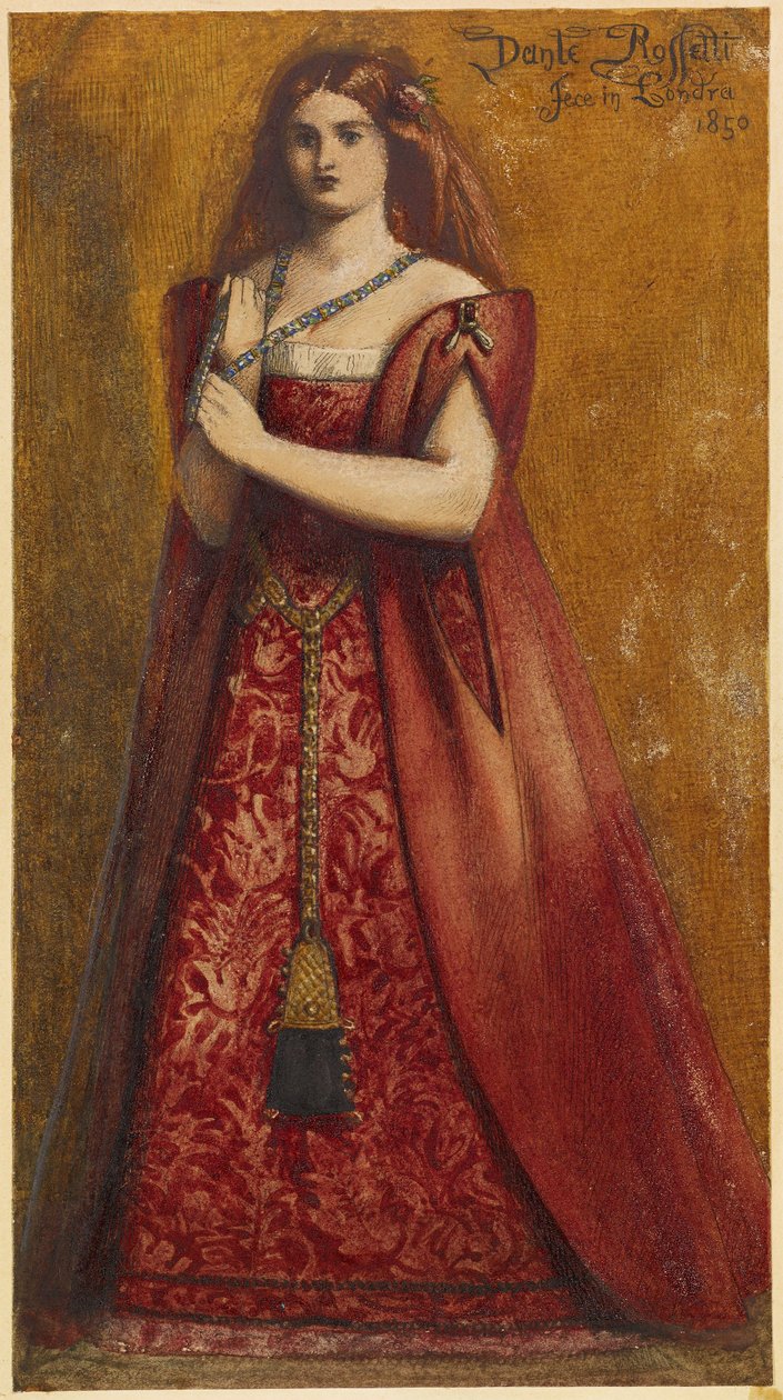 Pirosan öltözött alkotó: Dante Gabriel Charles Rossetti