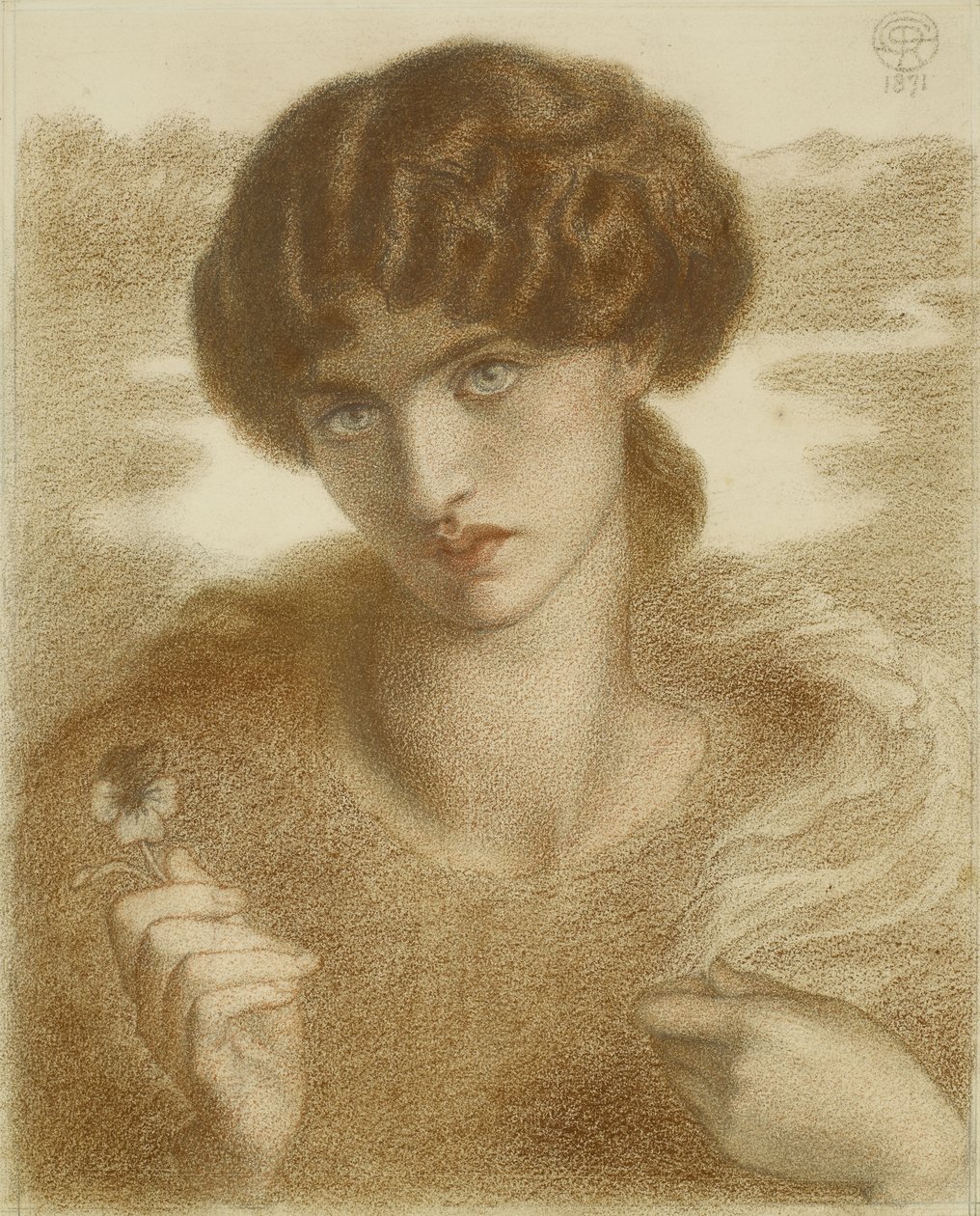 Tanulmány a "Water Willow"-hoz, 1871 alkotó: Dante Gabriel Charles Rossetti