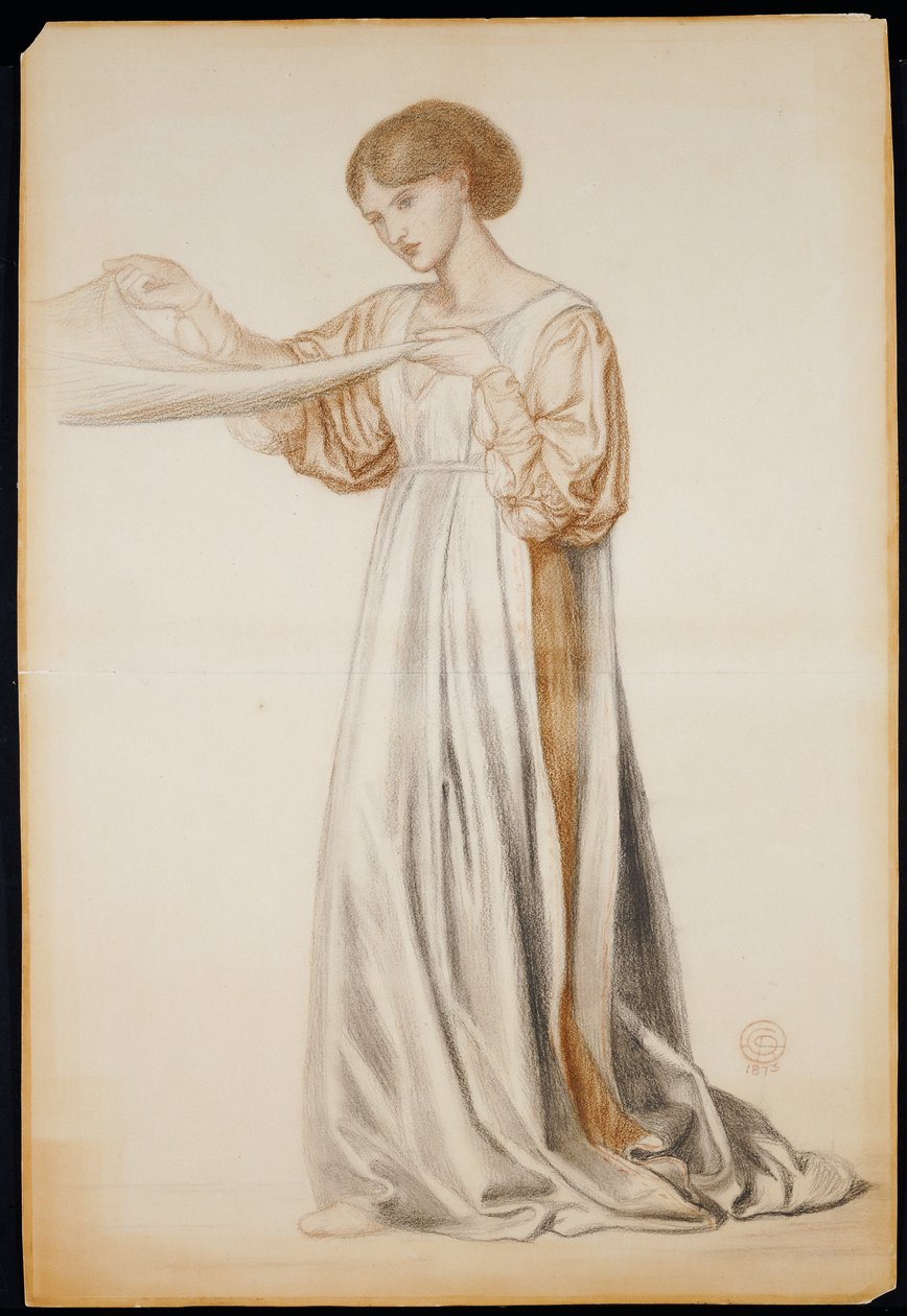 Tanulmány egy pallóhordozónak a Dante álmában, 1873 alkotó: Dante Gabriel Charles Rossetti