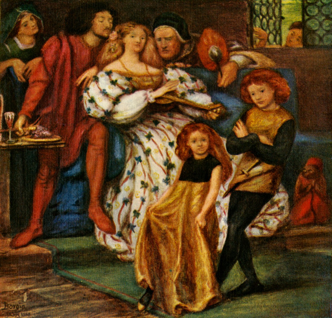 A Borgia család, 1863, c1912 alkotó: Dante Gabriel Charles Rossetti
