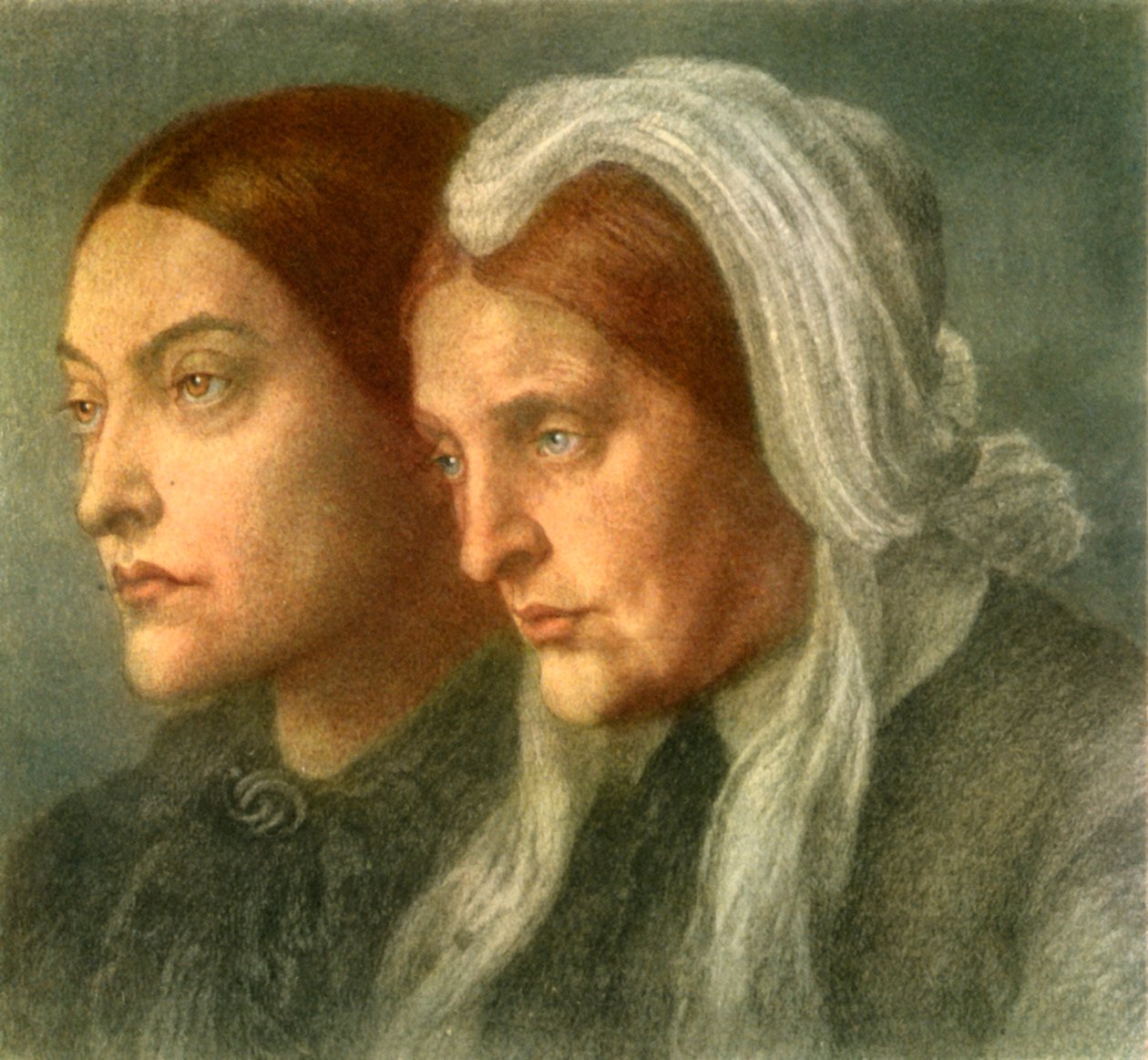 "Christina Rossetti az anyjával", 1877, 1942. alkotó: Dante Gabriel Rossetti
