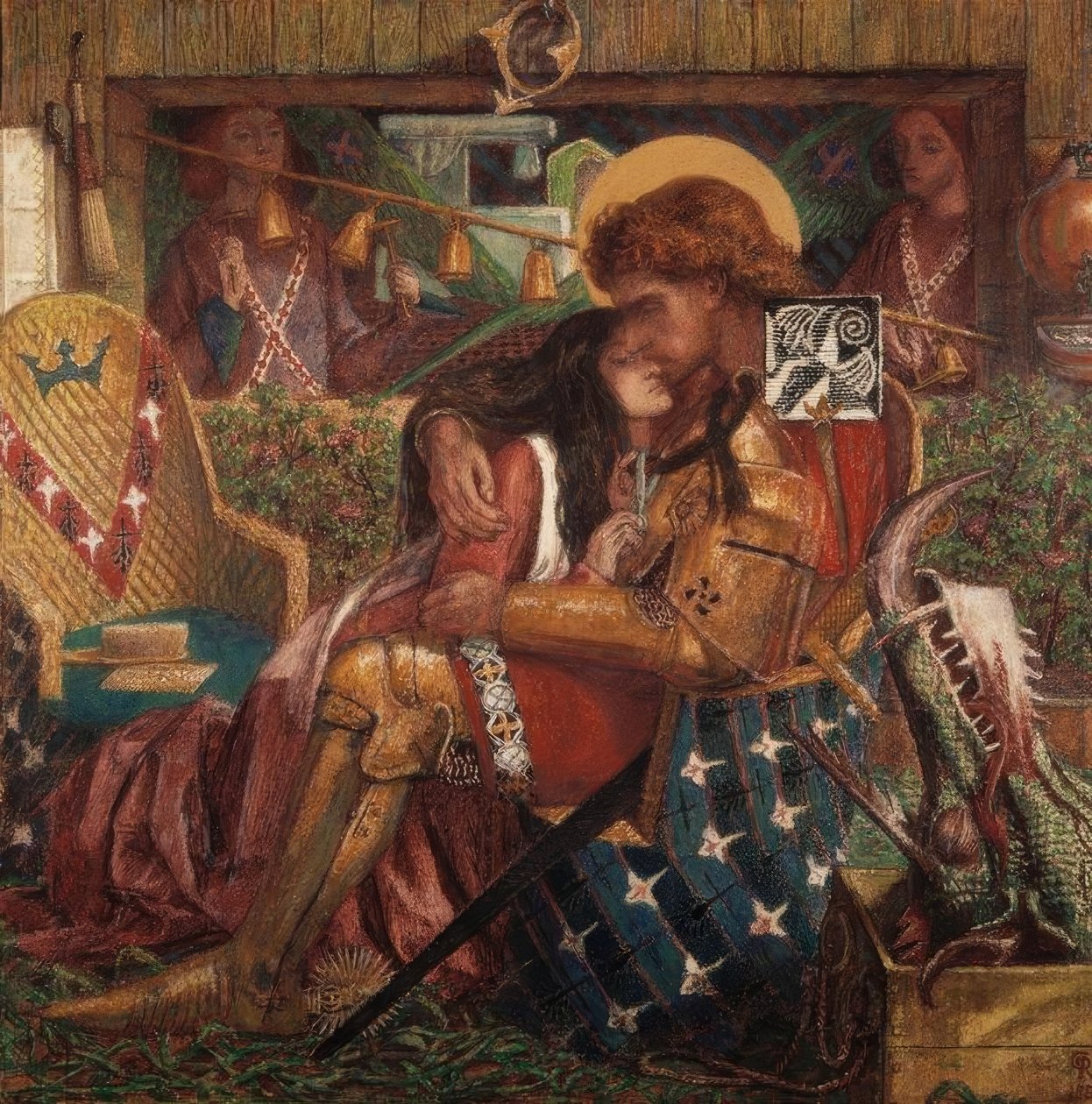 Szent György esküvője Sabra hercegnővel alkotó: Dante Gabriel Charles Rossetti