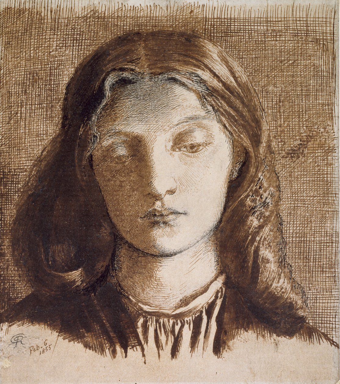 Elizabeth Siddall, 1855 alkotó: Dante Gabriel Rossetti