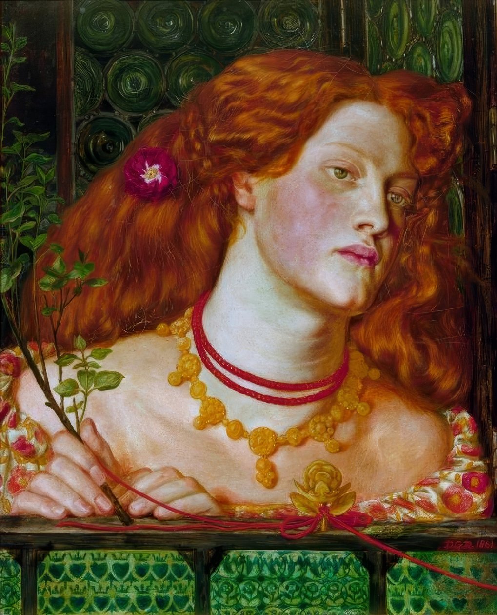 Szép Rosamund alkotó: Dante Gabriel Charles Rossetti