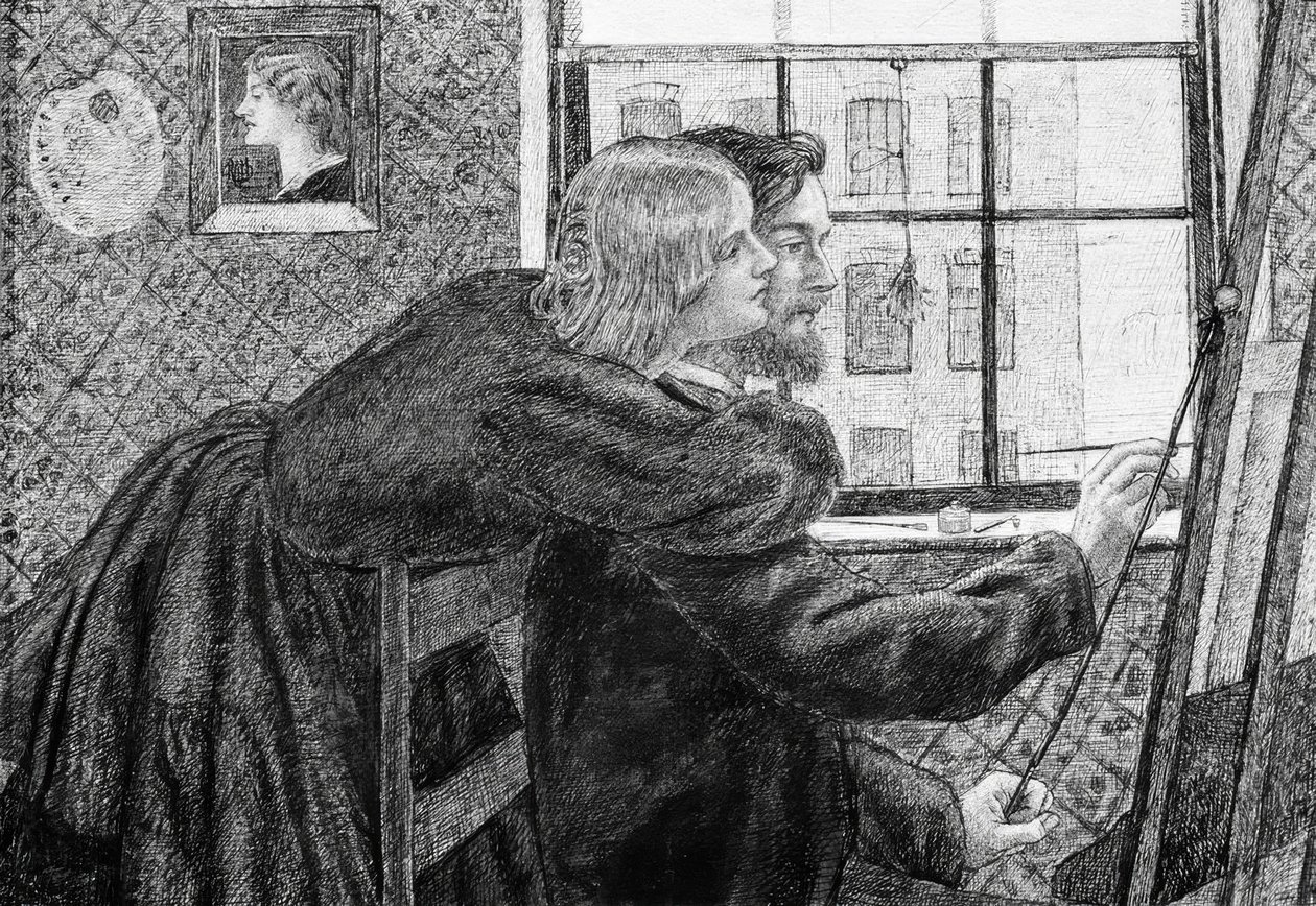 Fanny Cornforth és G.P.Boyce alkotó: Dante Gabriel Charles Rossetti