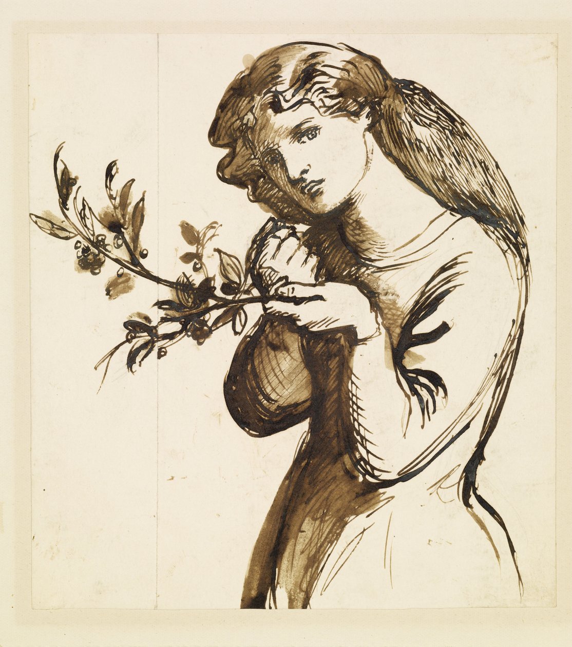 Női - Tanulmány egy lányról, aki cseresznyét eszik alkotó: Dante Gabriel Rossetti