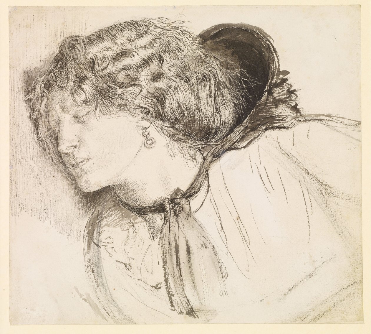 Megtalálták - Tanulmány a lány feje számára alkotó: Dante Gabriel Rossetti