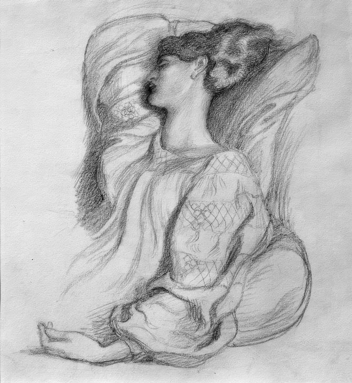 Jane Morris izlandi ruhában alkotó: Dante Gabriel Charles Rossetti
