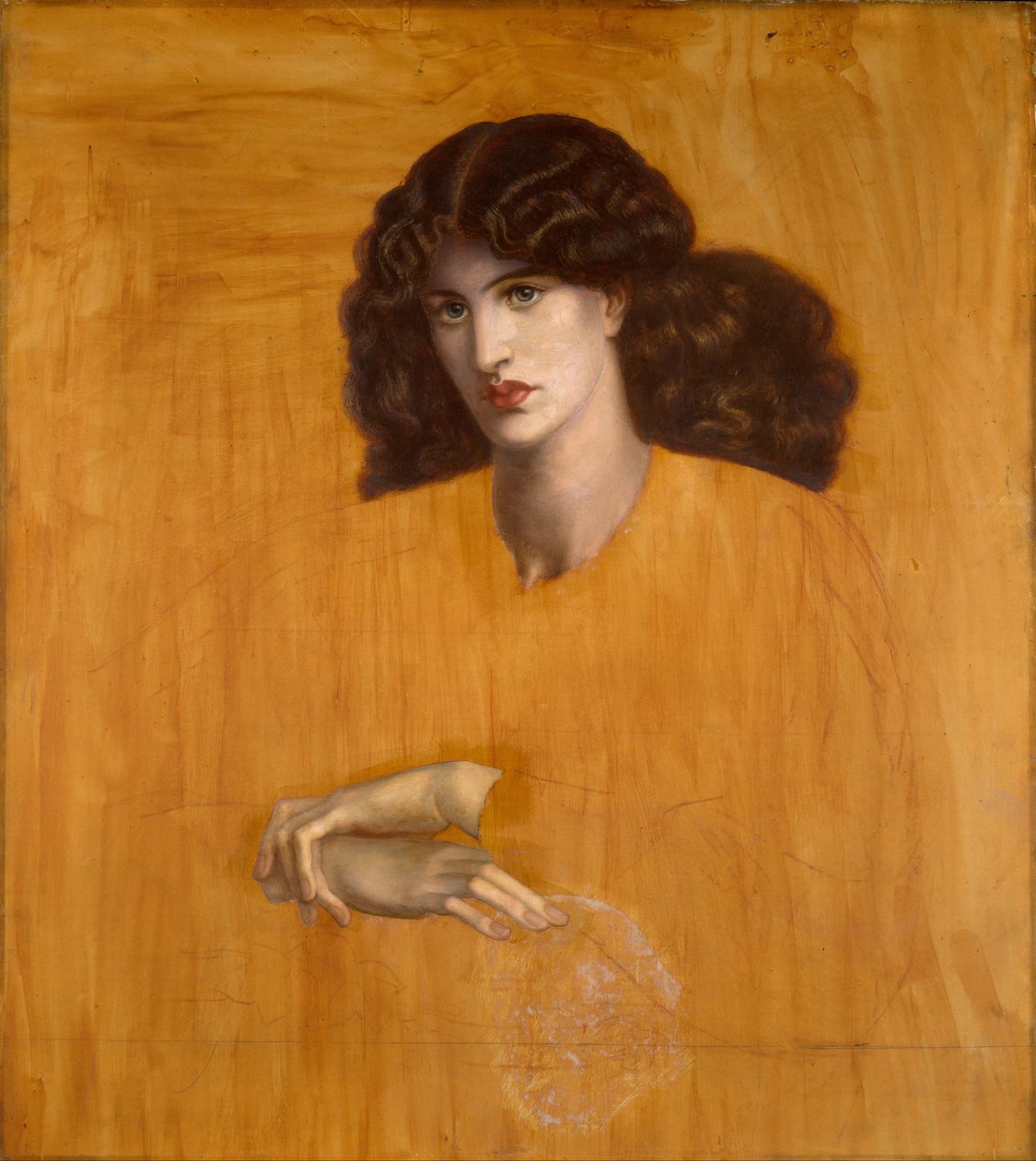 Az ablak hölgye [A szánalom hölgye]. alkotó: Dante Gabriel Rossetti