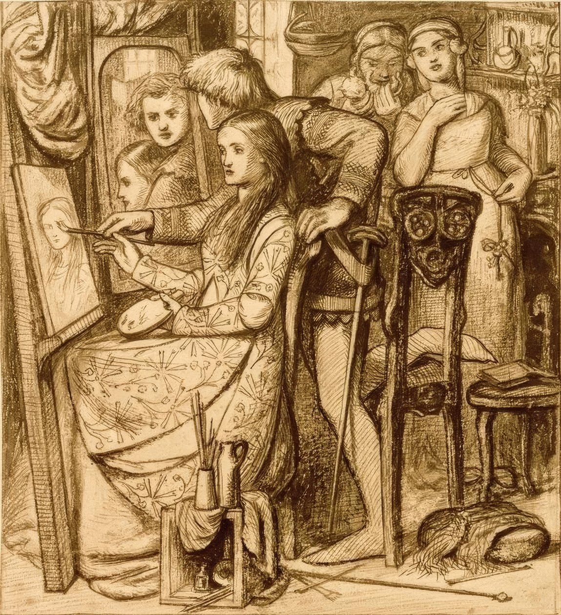 Szerelem Tükör alkotó: Dante Gabriel Charles Rossetti