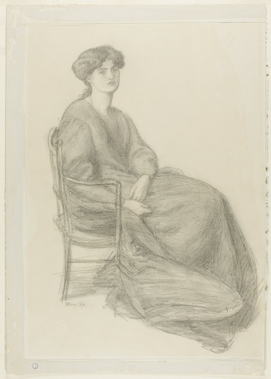 Mrs. William Morris a székben ül alkotó: Dante Gabriel Rossetti