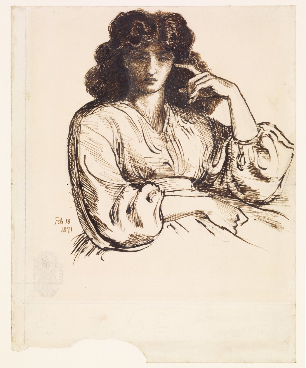 Jane Morris portréja alkotó: Dante Gabriel Rossetti