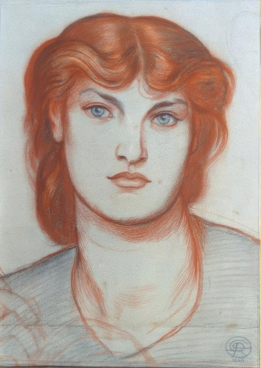 Tanulmány a Szívek Királynőjének alkotó: Dante Gabriel Charles Rossetti