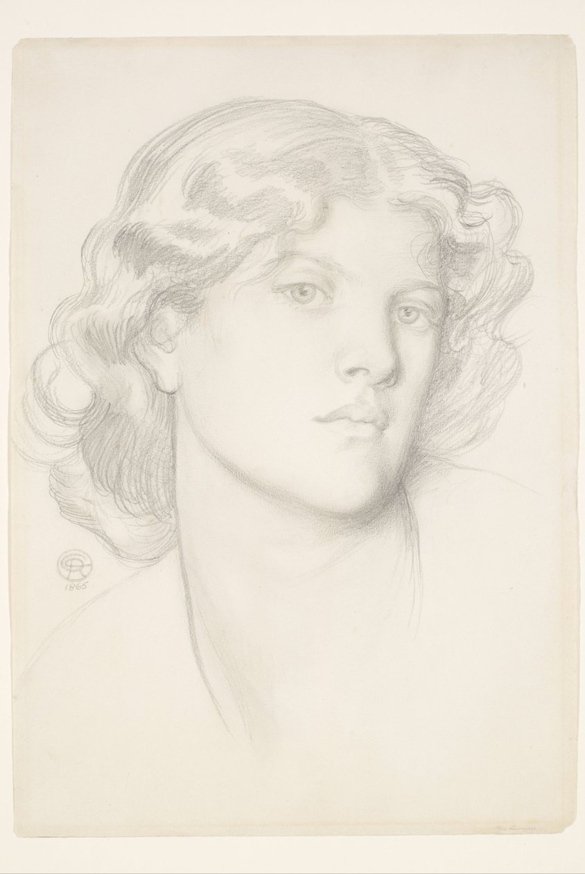 A Kék Kert - Női fejtanulmány alkotó: Dante Gabriel Rossetti