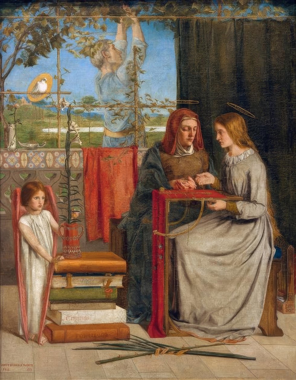 Szűz Mária leánykora alkotó: Dante Gabriel Charles Rossetti