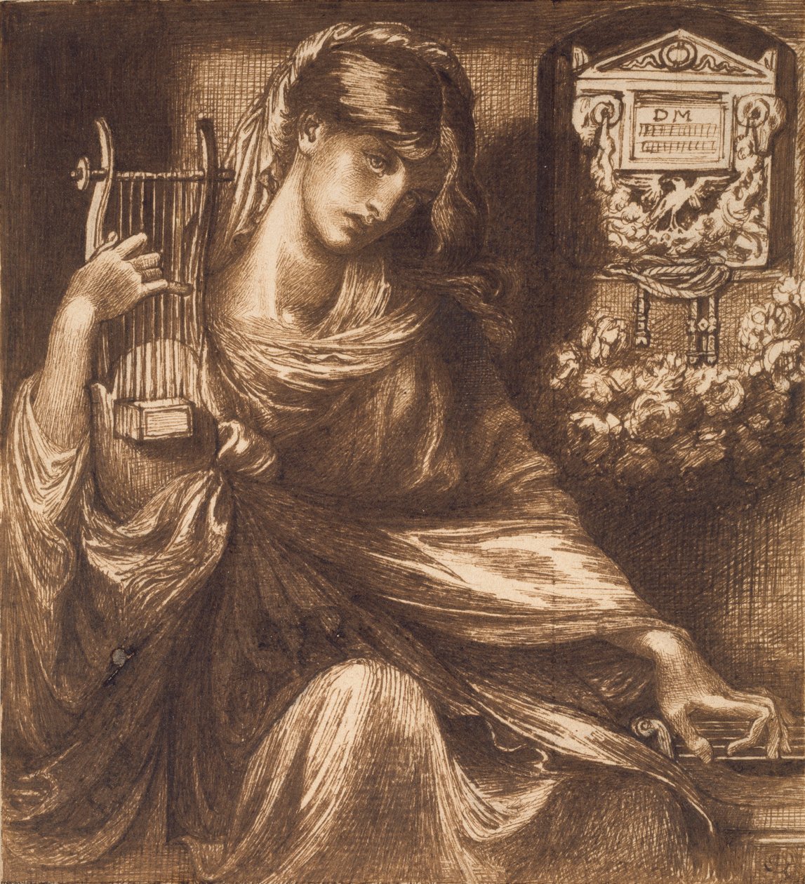 A római özvegy, 1870-es évek alkotó: Dante Gabriel Rossetti
