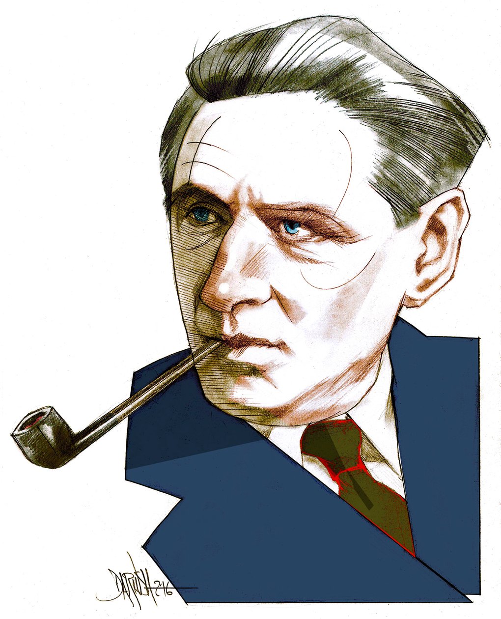 Broch Hermann, 2016 (digitális színes ceruzarajz) alkotó: Dariush Radpour