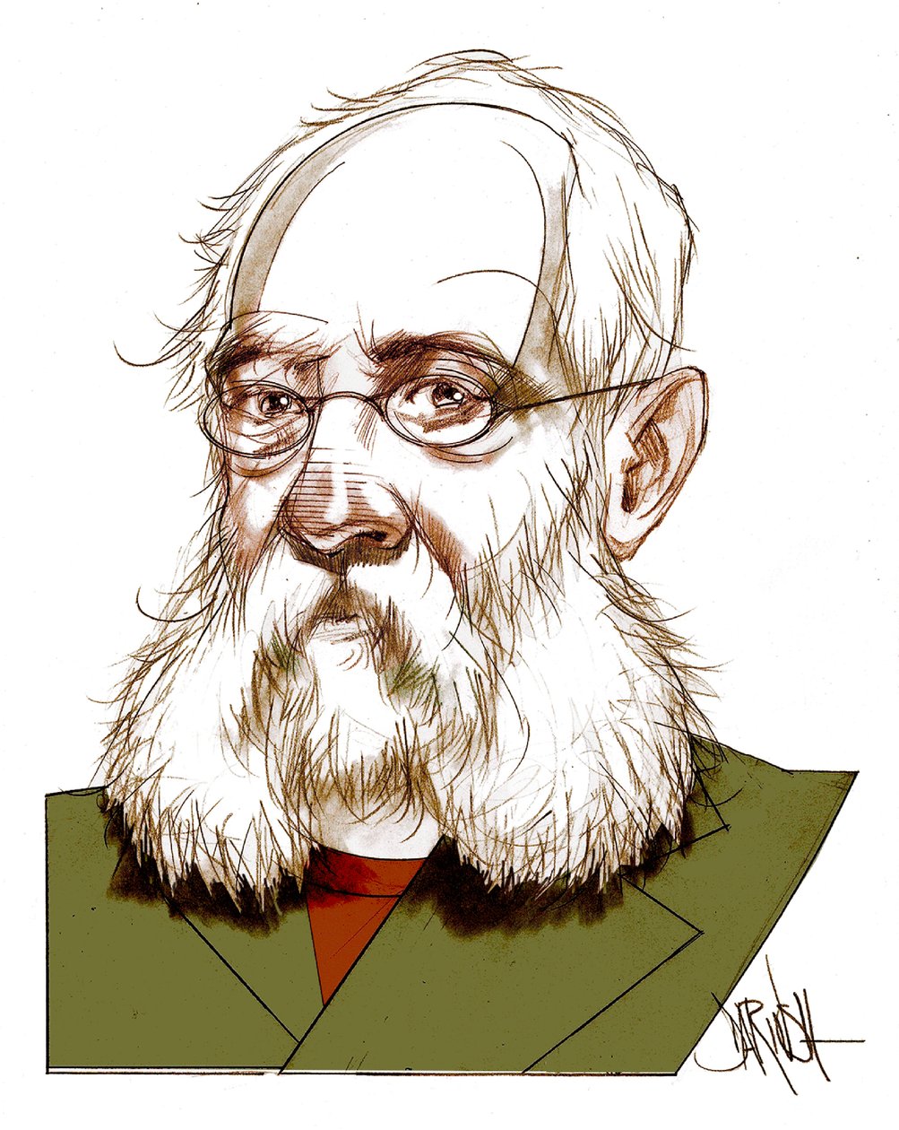 Ferdinand Petruccelli Of Gattina , 2016 (digitális színes ceruzarajz) alkotó: Dariush Radpour