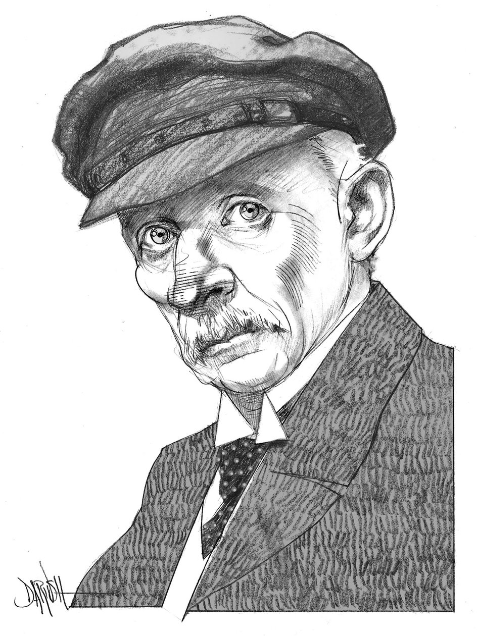 Gustav Meyrink, 2024 (digitális színes ceruzarajz) alkotó: Dariush Radpour