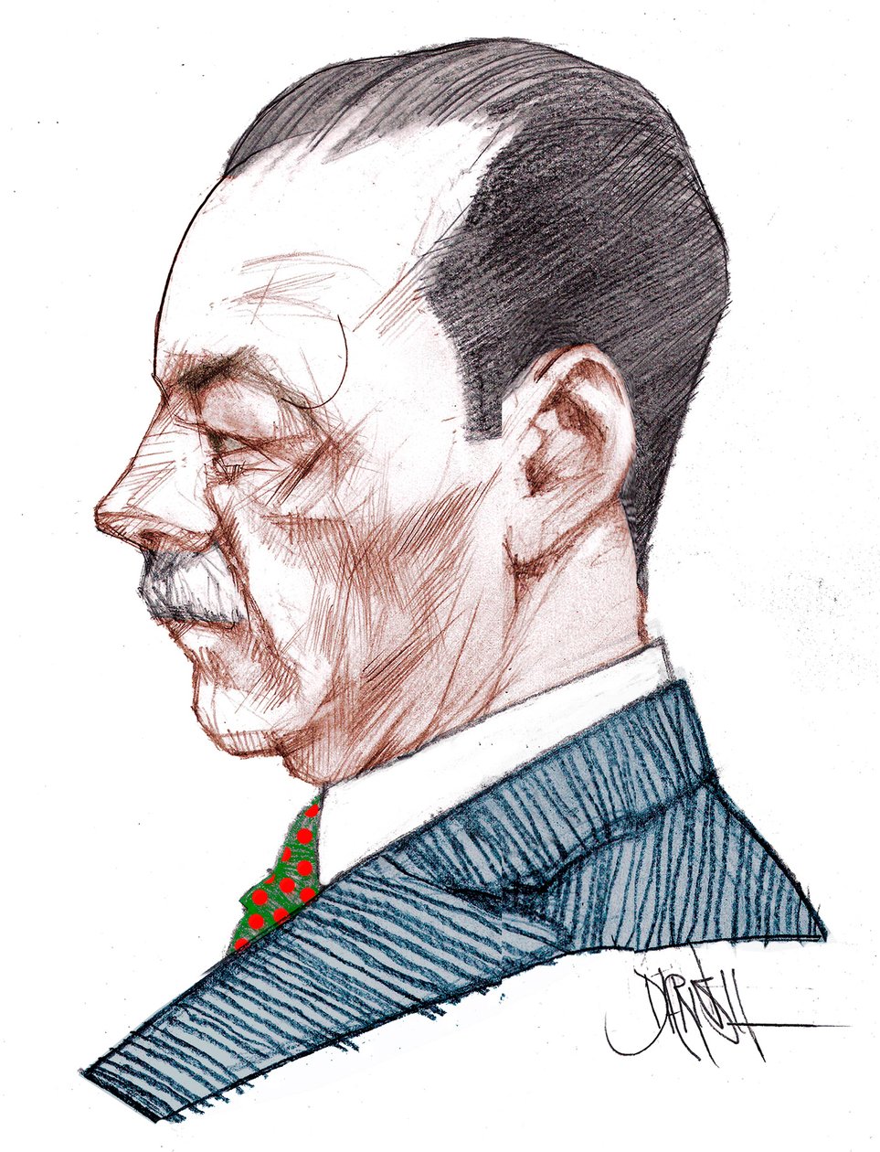 Paolo Vita-Finzi, 2023 (digitális színes ceruzarajz) alkotó: Dariush Radpour