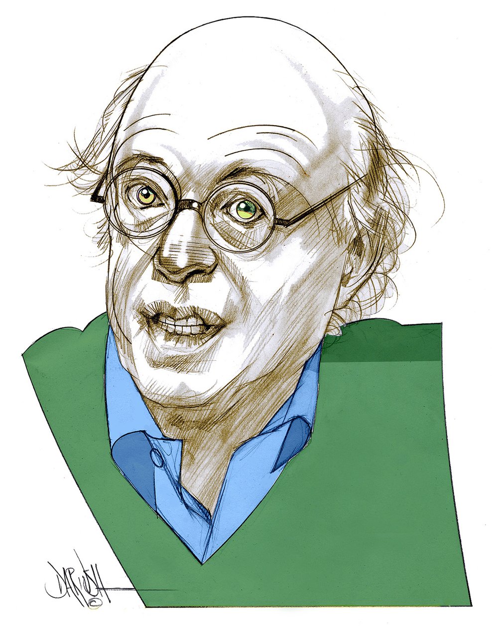 Sennett Richard , 2008 (digitális színes ceruzarajz) alkotó: Dariush Radpour
