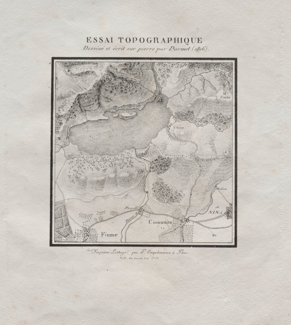 Litográfiai esszék gyűjteménye: Topográfiai esszé, 1816. alkotó: Darmet