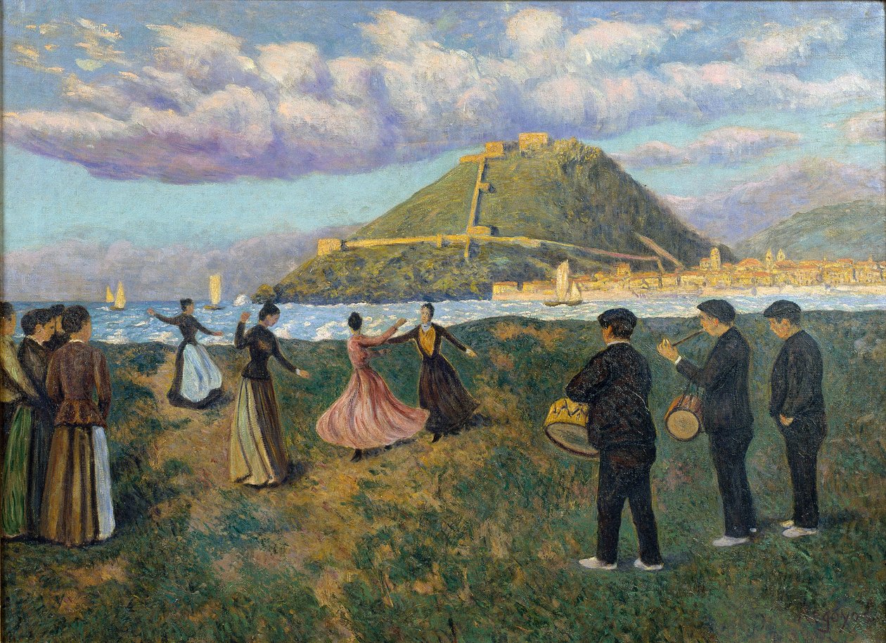 Baszk ünnepe (tánc az El Antiguo -ban, San Sebastián) alkotó: Darío de Regoyos
