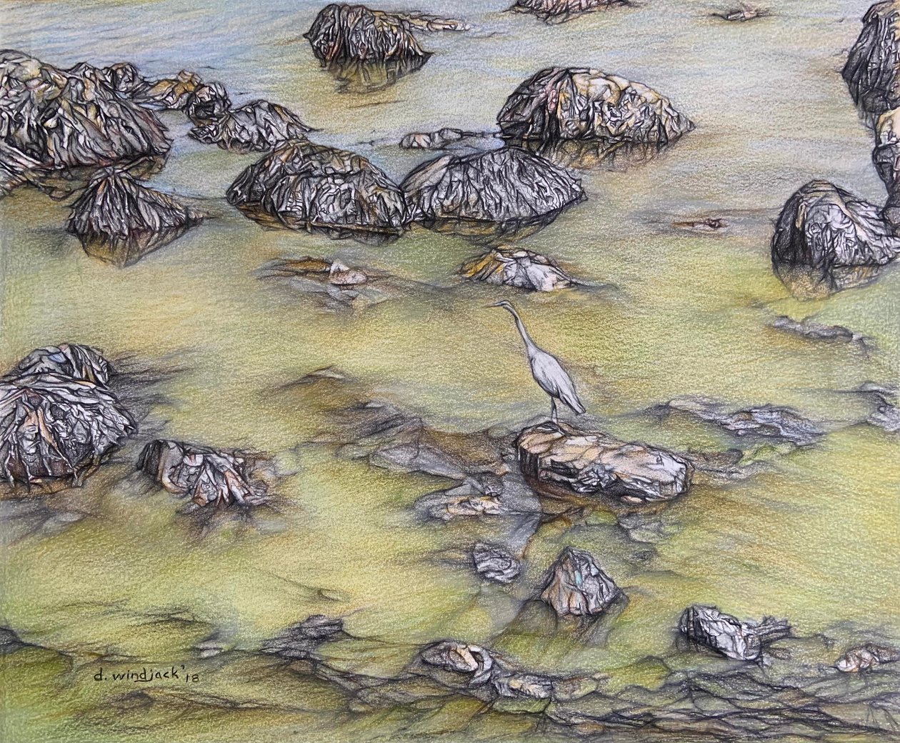 Landing Pad, 2018 (ceruza, papír) alkotó: Darrell Windjack