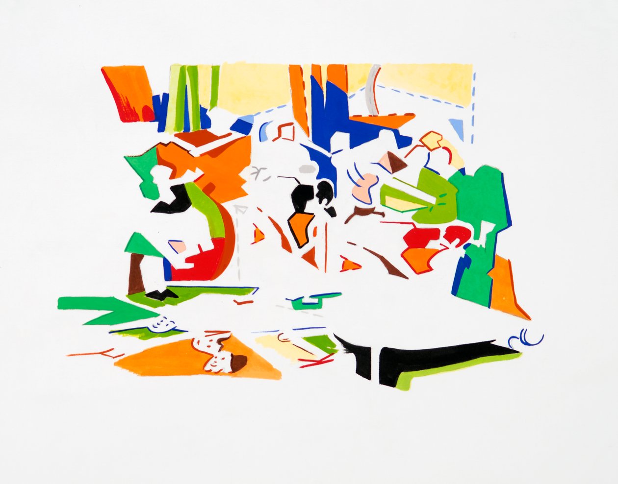 Pán ünnepe (tájkép), 2019 (gouache, papír) alkotó: Darren Coffield