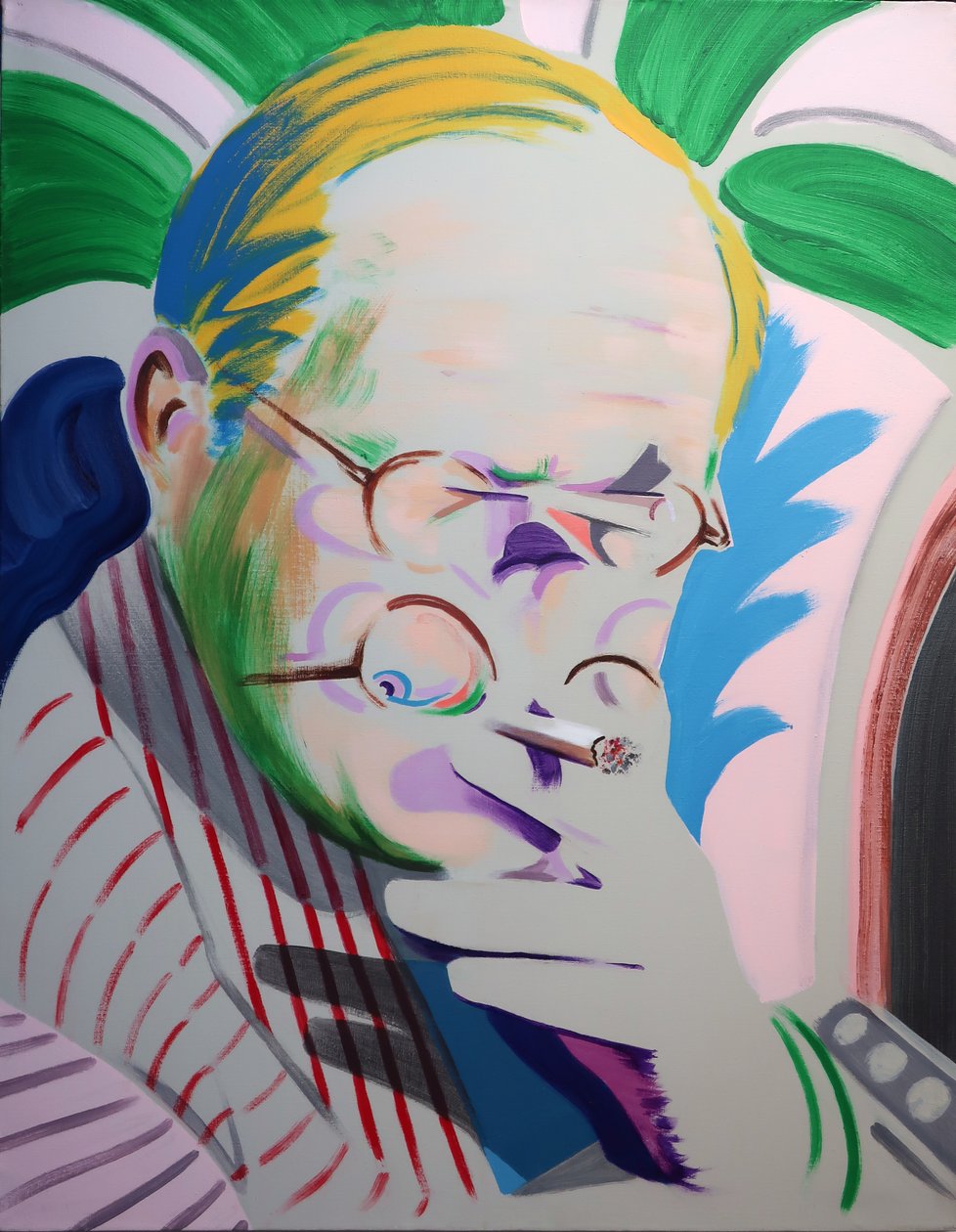 Hockney szusszan, 2013 (akril, vászon) alkotó: Darren Coffield