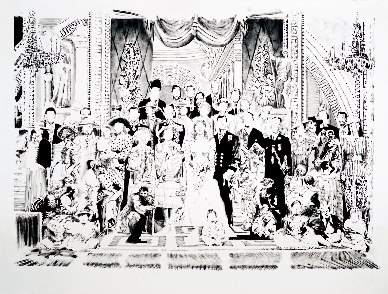 Athéni iskola, 2006 (indina tinta, papír) alkotó: Darren Coffield