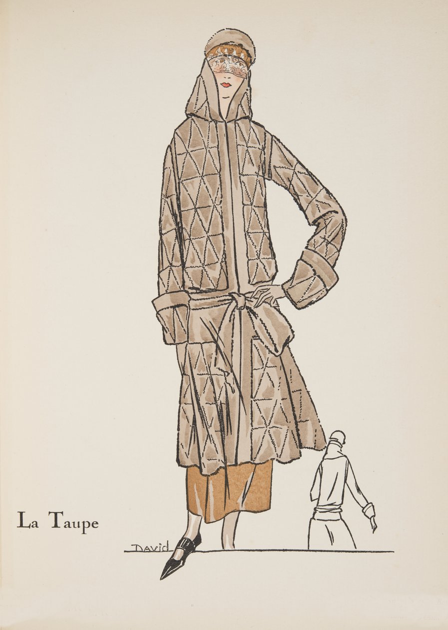 La Taupe, a divattányérok gyűjteményéből, 1922 (pochoir print) alkotó: David