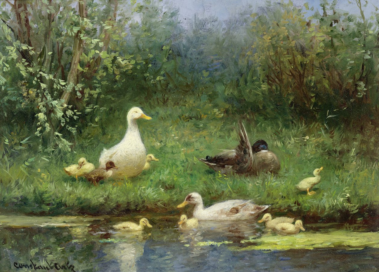 Kacsák a folyóparton alkotó: David Adolph Constant Artz