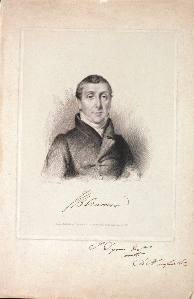 Johann Baptist Cramer (1771-1858) J. Thomson metszete, 1826 alkotó: David Barber