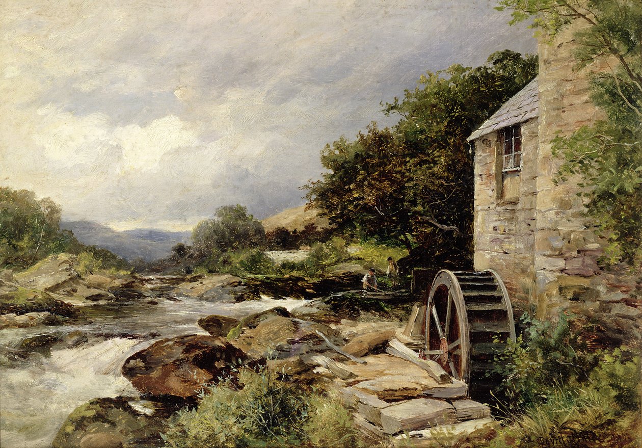 A malom a Llugwy-n, Capel Curig alkotó: David Bates
