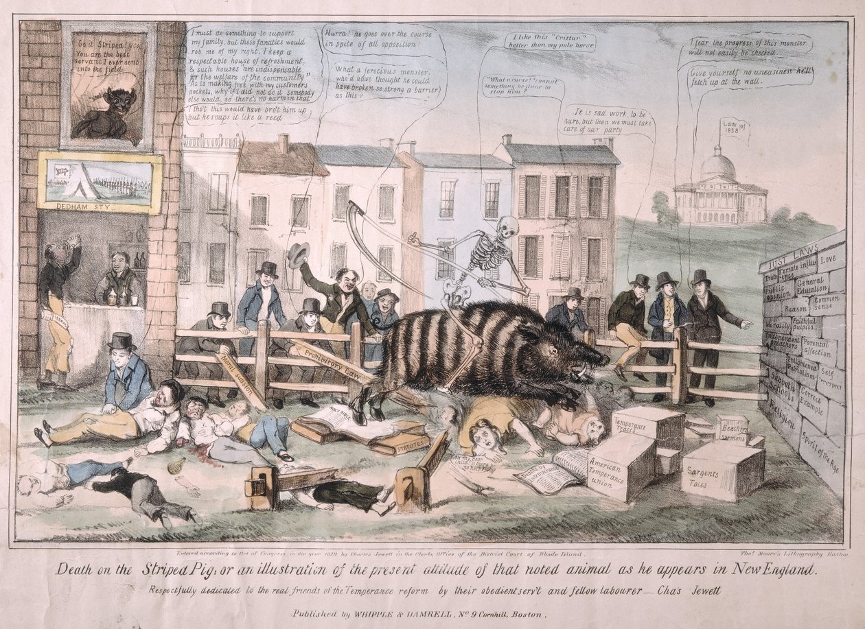 Halál a csíkos disznón, 1839 alkotó: David Claypoole Johnston