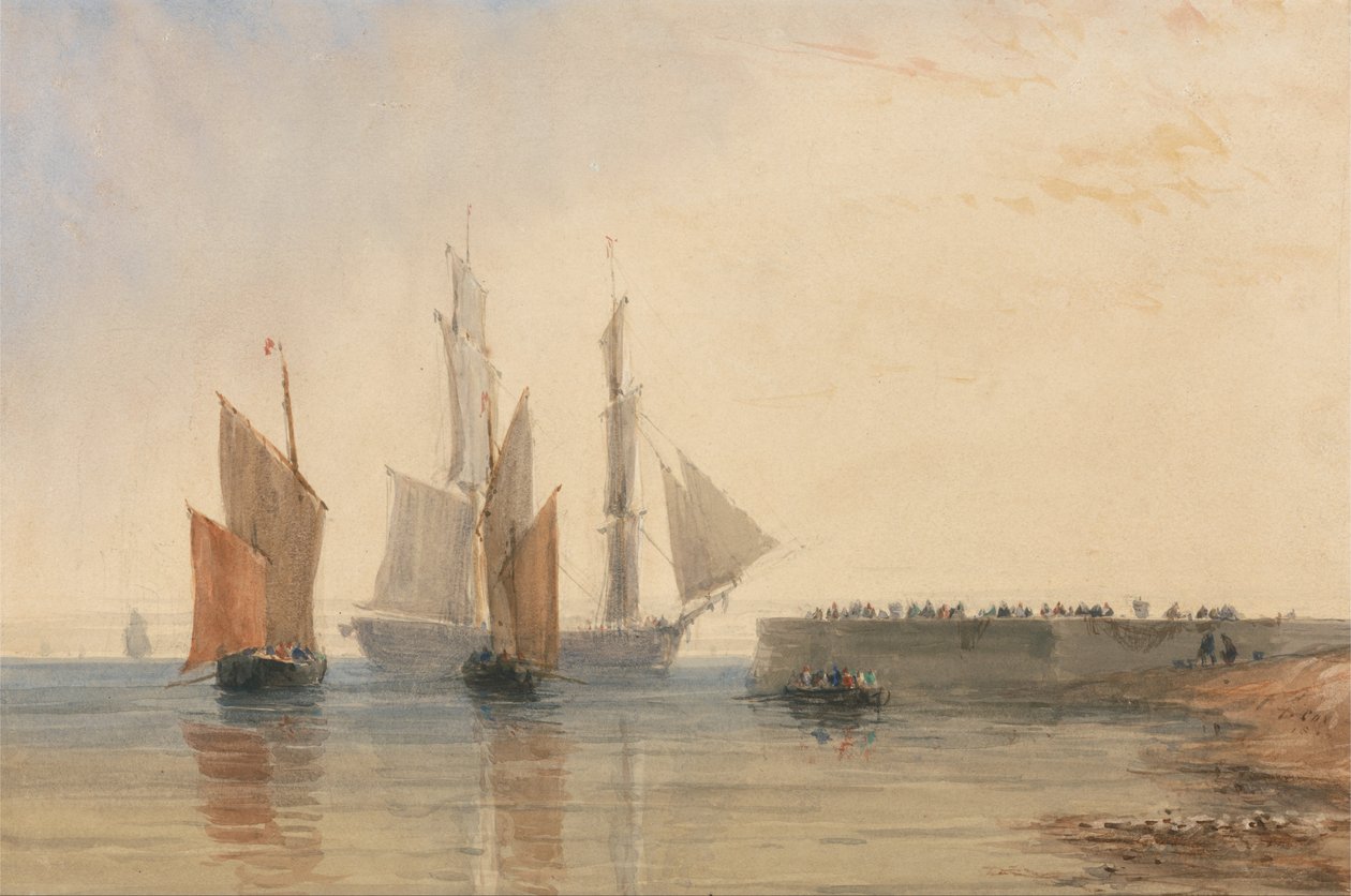 Bejárat Calais kikötőjébe alkotó: David Cox