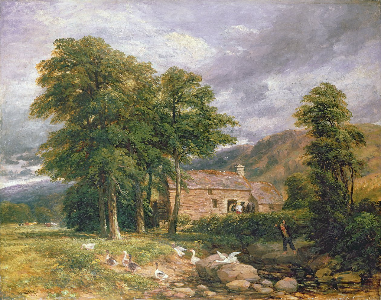 A régi malom Bettws-y-Coedben alkotó: David Cox
