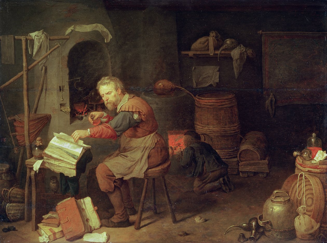Az alkimista műhelye alkotó: David III Ryckaert