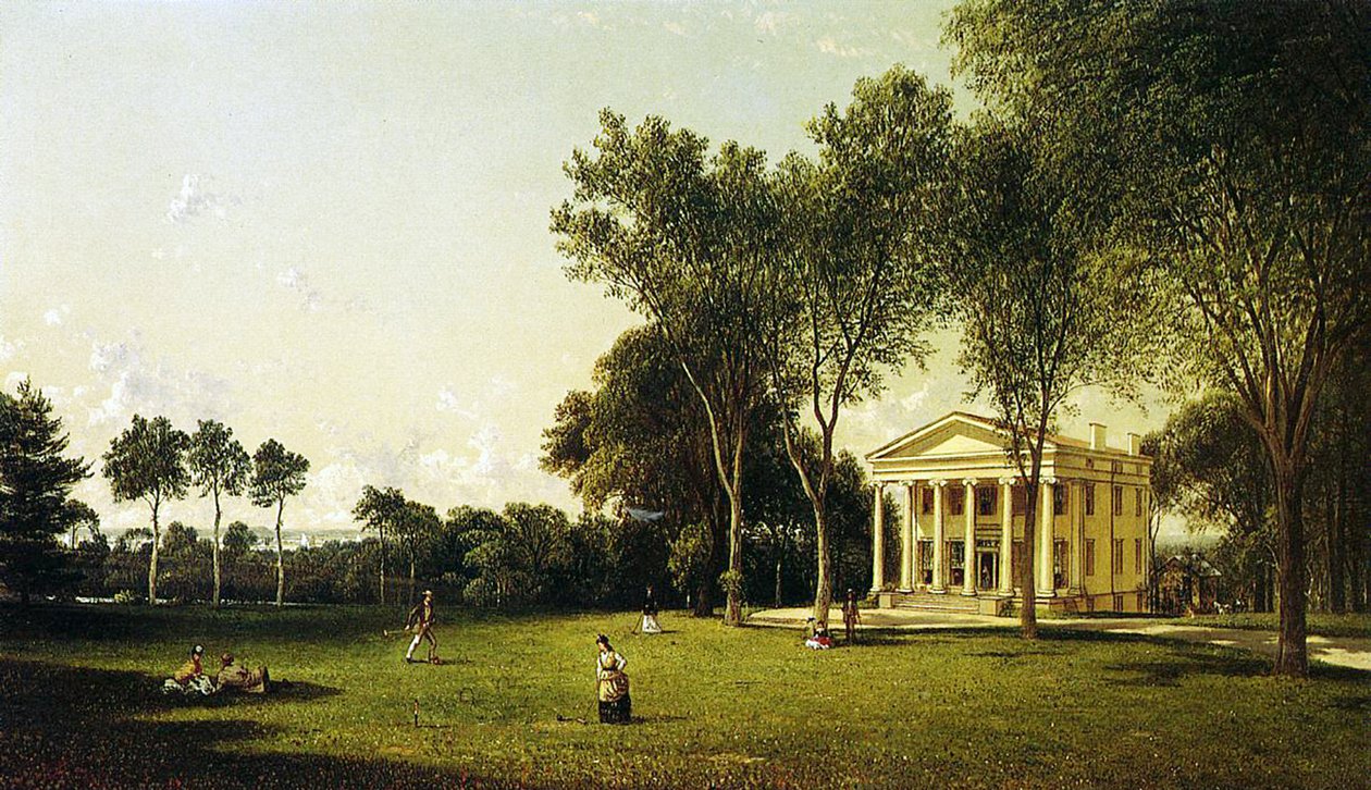 A játék a krokett, 1873 alkotó: David Johnson