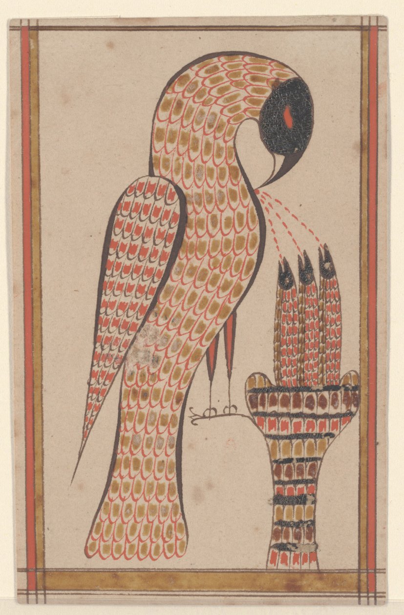 Pelikán jámborságában, fraktur festmény, 1810 körül (toll és tinta, wc-vel, papírra) alkotó: David Kulp