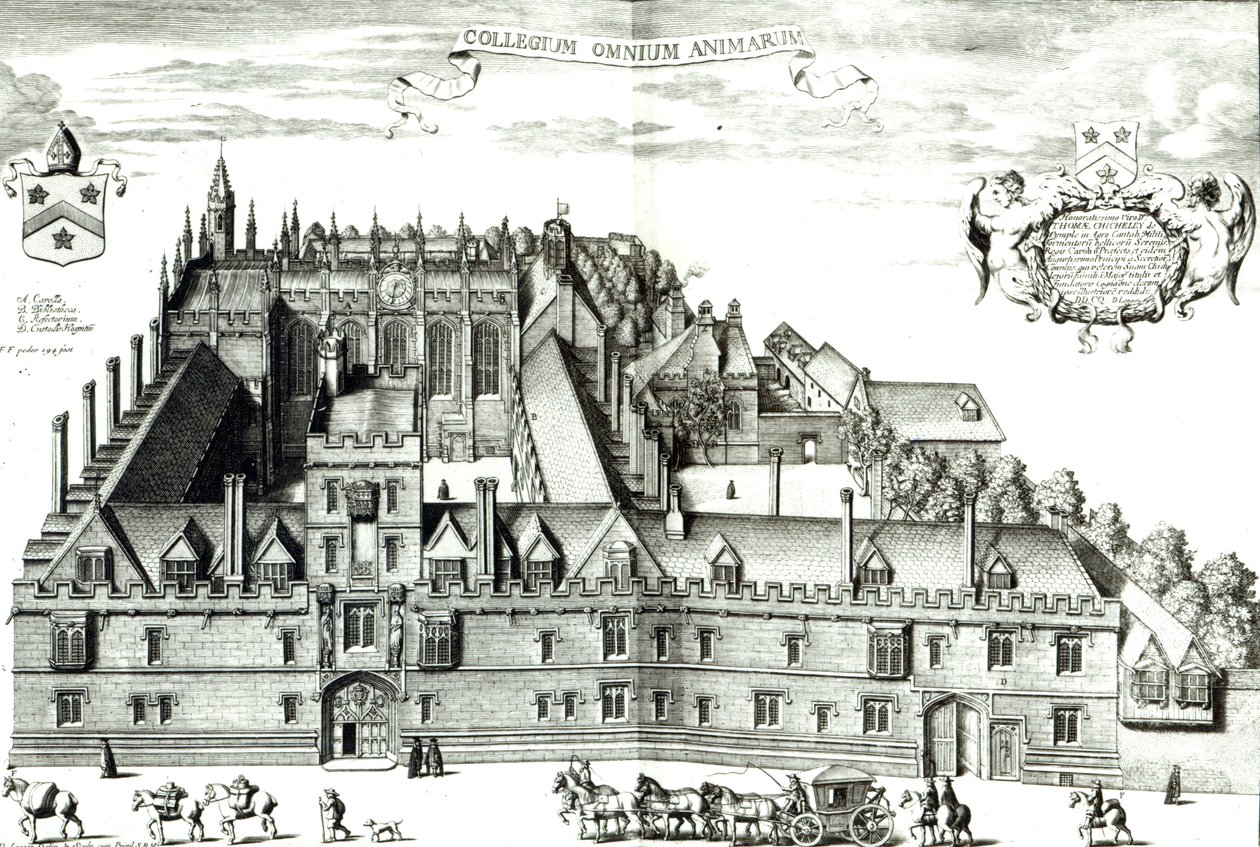 All Souls College, Oxford University, 1675 alkotó: David Loggan