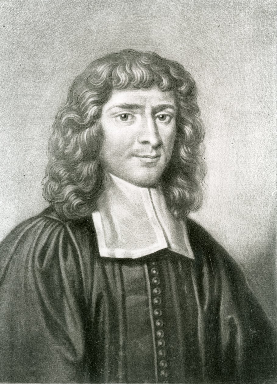 Dr. Isaac Barrow (1630-77) arcképe Richard Earlom (1743-1822) metszete a "Illustrious Characters in British History" című kötetből (metszet). alkotó: David Loggan