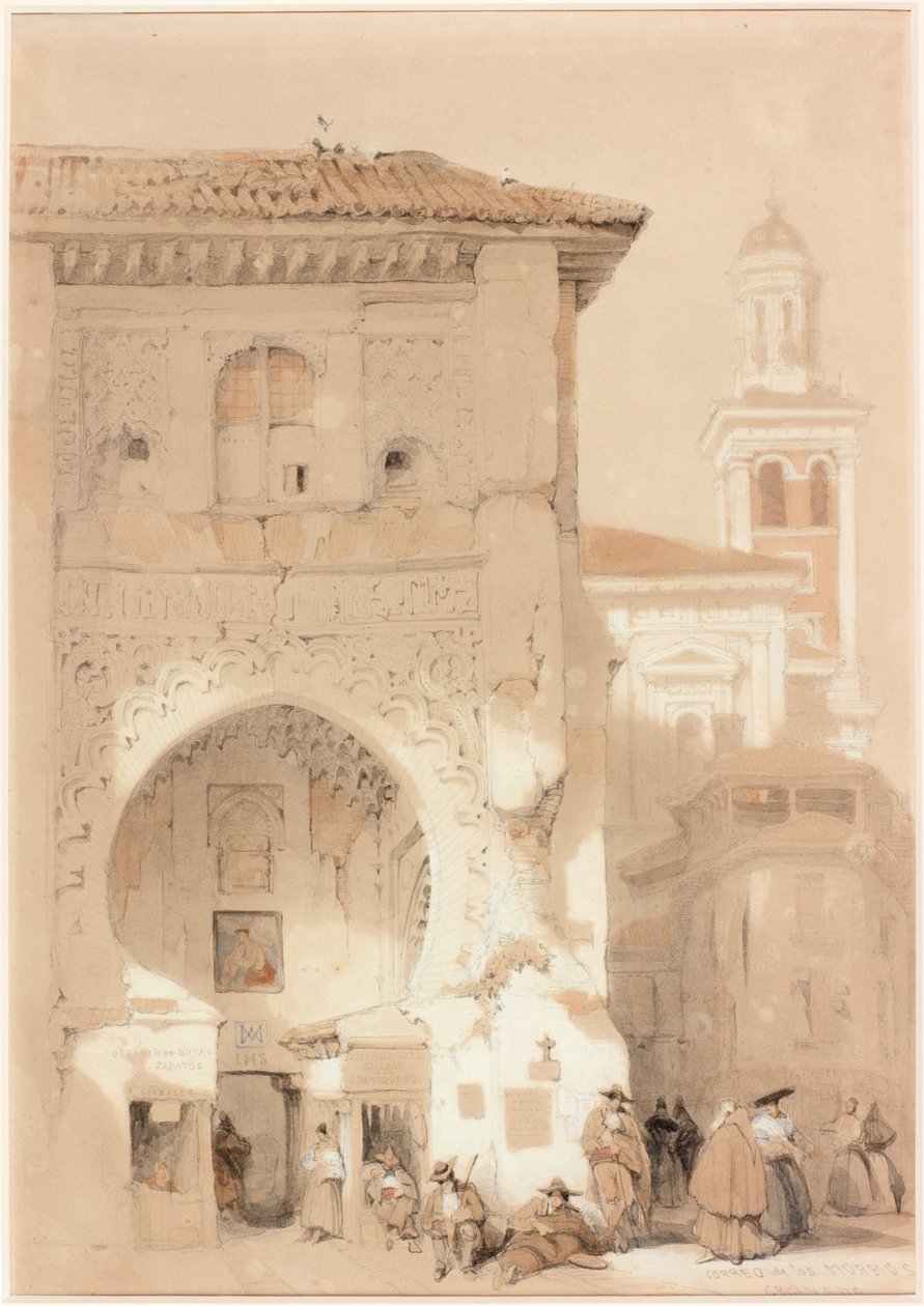 Correo de los Morros, Granada (ceruza és wc szőtt papíron) alkotó: David Roberts