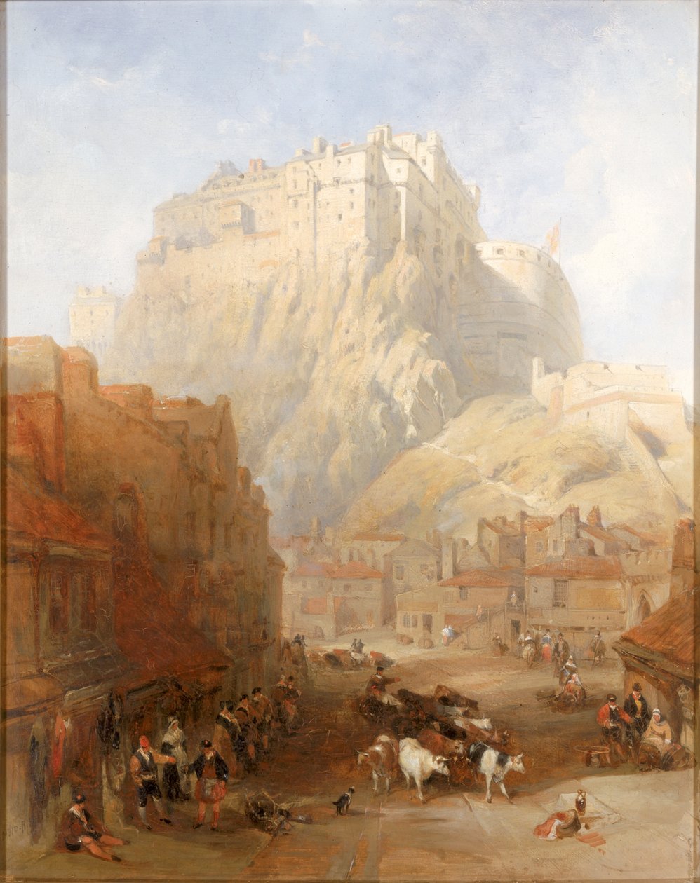 Edinburgh-i kastély a Grassmarketből, 1837 alkotó: David Roberts