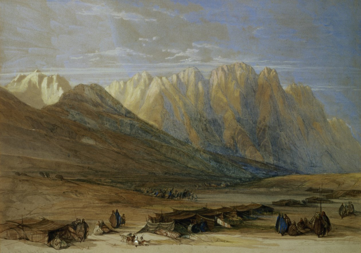 Az Outad-Said törzs táborozása, a Sínai-hegy, 1839 alkotó: David Roberts