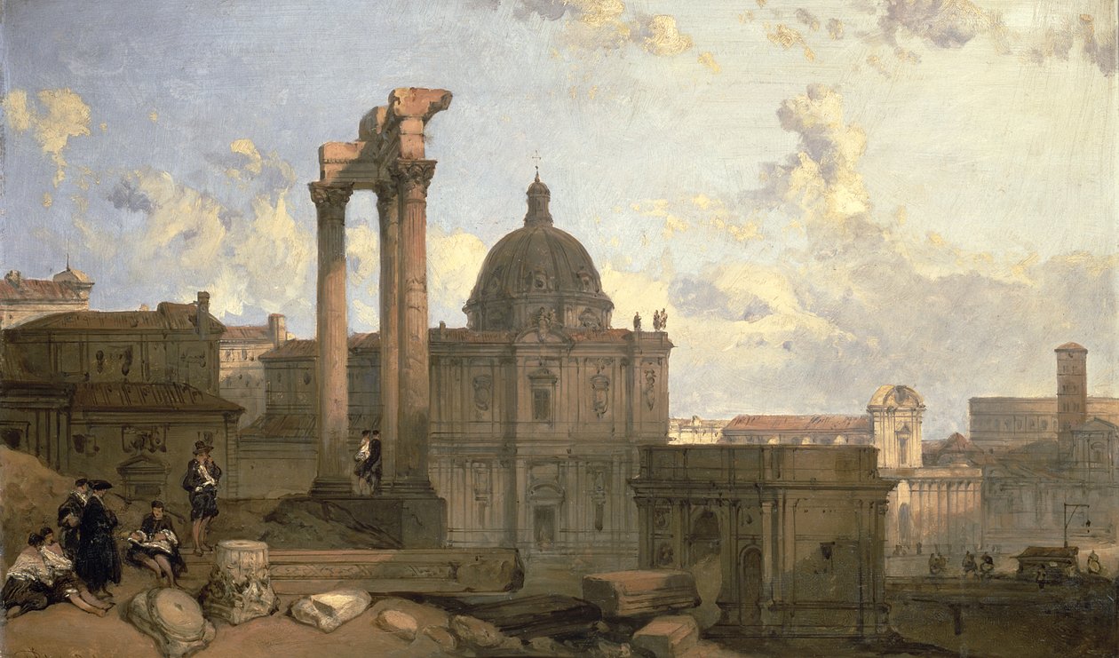 A Forum Romanum romjai, 1859 (panel) alkotó: David Roberts